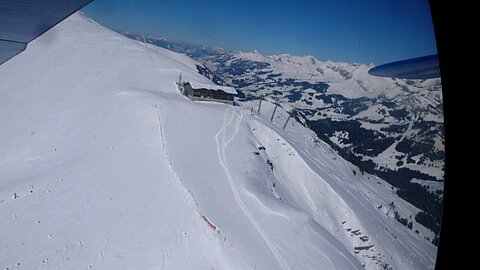 Skiliftstation oberhalb Adelboden.