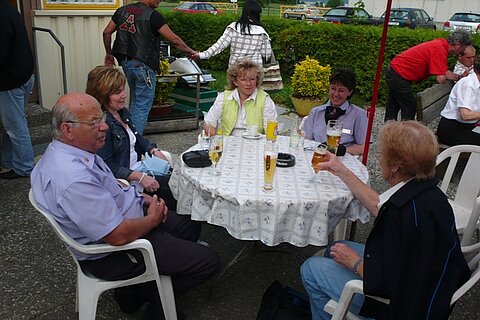 Gemütliches beisammensein am Samstag Abend.