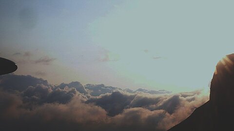 Die Wolken wie in einer Waschküche.