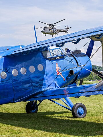 Antonov und Super Puma.