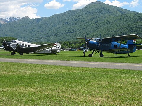 Die Antonov wird für den Rückflug bereit gestellt.