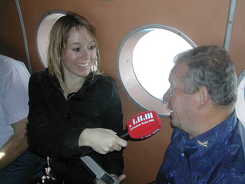 Mit an Bord das Radio DRS.