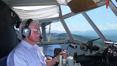 Unser Pilot Bruno Kugler.