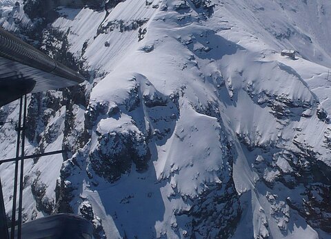 Mittellegihütte an der Eigernordwand.