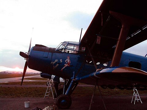 AN-2 wieder zurück in Grenchen.