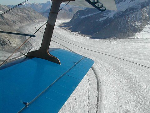 Der Aletschgletscher.