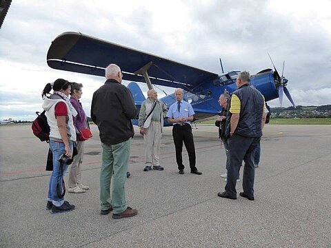 Mit Zuversicht auf dem Flugplatz Grenchen.