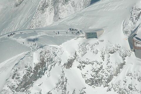 Aussichtplatform auf dem Joch.