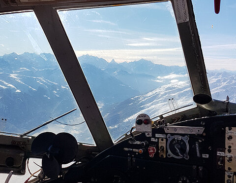 Das Matternhorn aus Sicht des Piloten.