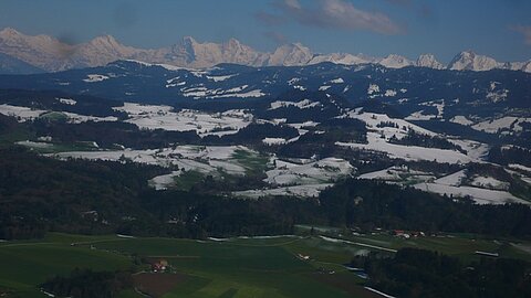 Blick auf die Berner Alpen.
