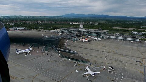 Seltener Anblick auf den Flugplatz.