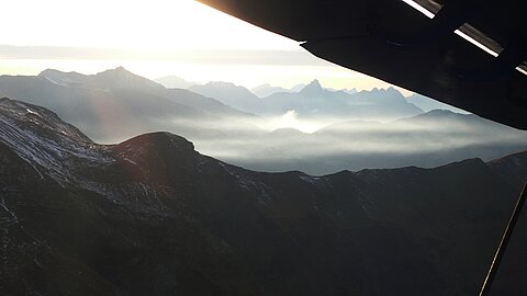 Imposante Stimmung gegen die Sonne.