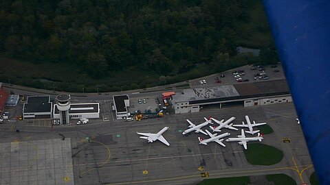 Trauriges Bild in Bern, der Flieger von Skywark.