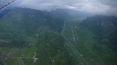 Militärflugplatz Meiringen.