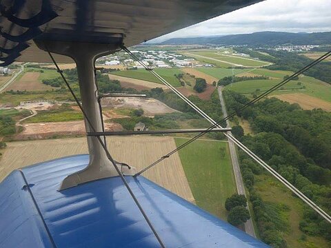 Im Anflug auf Trier-Föhren.