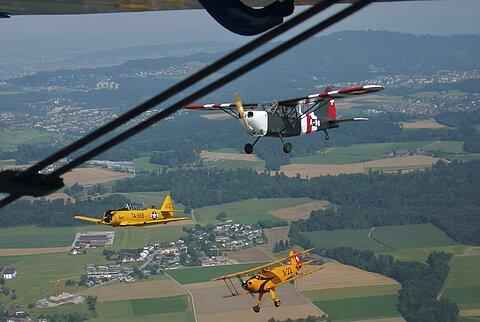 Auf dem Rückflug.