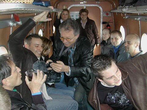 Ausgelassene Stimmung an Bord der An-2.