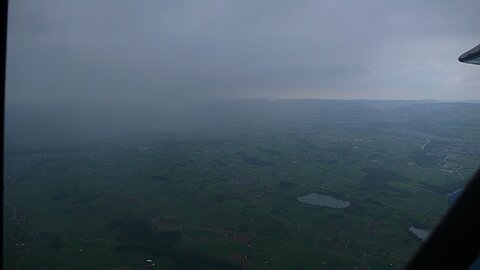 Regenfront über Bern.