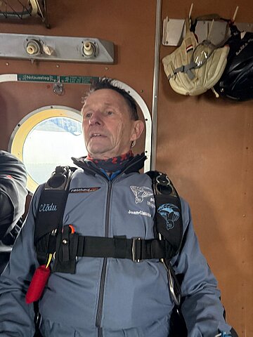 Gründer Jean-Claude Burkhalter, bei vor seinem letzten Sprung.