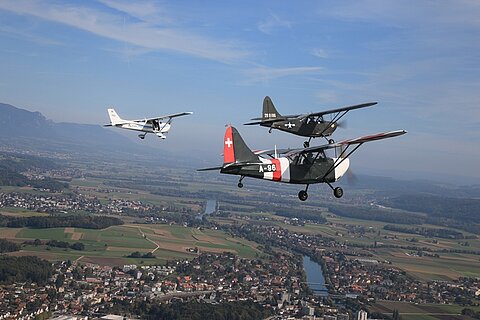 Das Fotoflugzeug Cessna 172.
