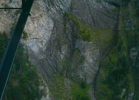 Felsformation im Lauterbrunnental.