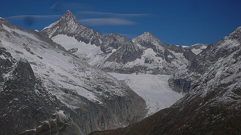 Finsterarhorn und der Fieschergletscher.