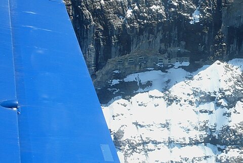 Mittelstation in der Eigernordwand.