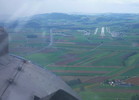Erneuter Anflug auf Payerne.