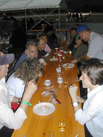 Gemütliches Abendessen.