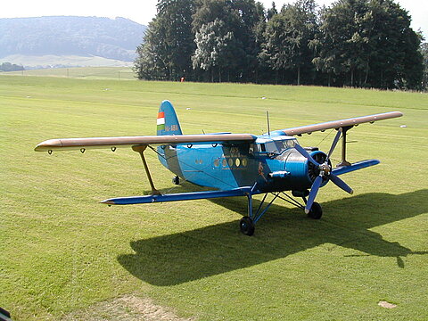 Auf dem Flugplatz Hasenstrick wird übernachtet.