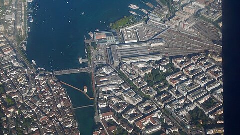 Hoch über der Stadt Luzern.