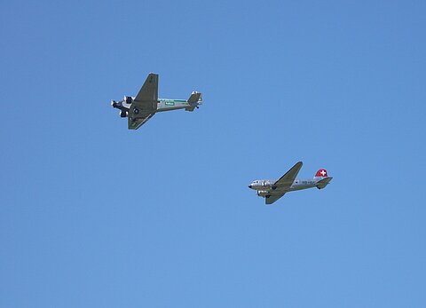Zwei Legenden am Himmel, Ju-52 und DC-3.