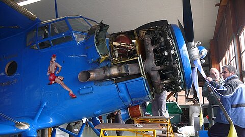 Der ausgeschalte 1000 PS-Motor.
