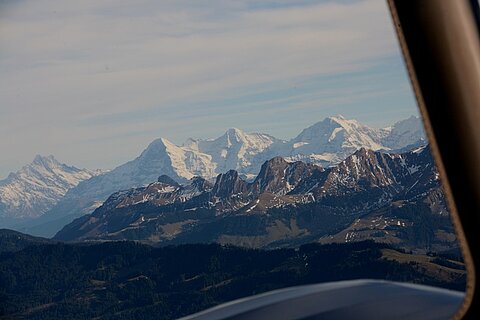 Herrliche Weitsicht, Eiger, Mönch und Jungfrau.