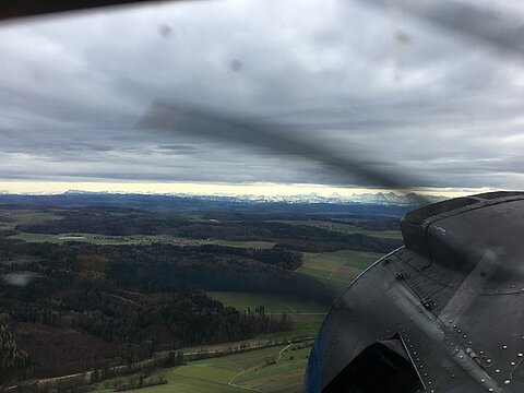 Die Alpen im schönsten Sonnenschein.