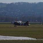 Der Stinson landet wieder in Grenchen und ...