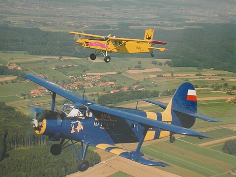 In Formation mit dem Pilatus Porter.
