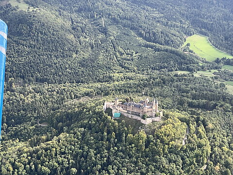 Rückflug über Hohenzollern.